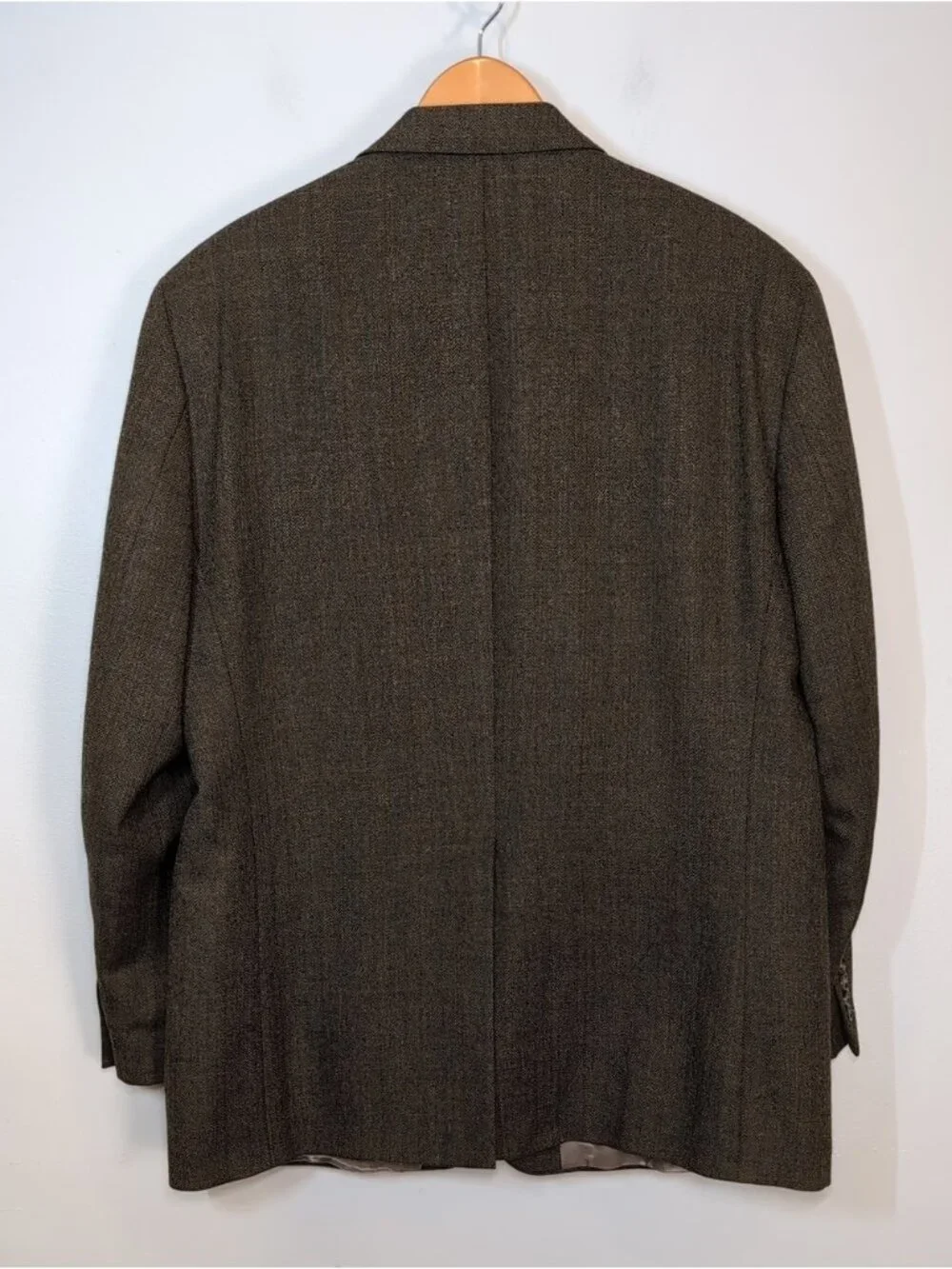 Chaps Ralph Lauren Brown Plaid Lambswool Sport Coat Blazer Mens Size 44R Canada